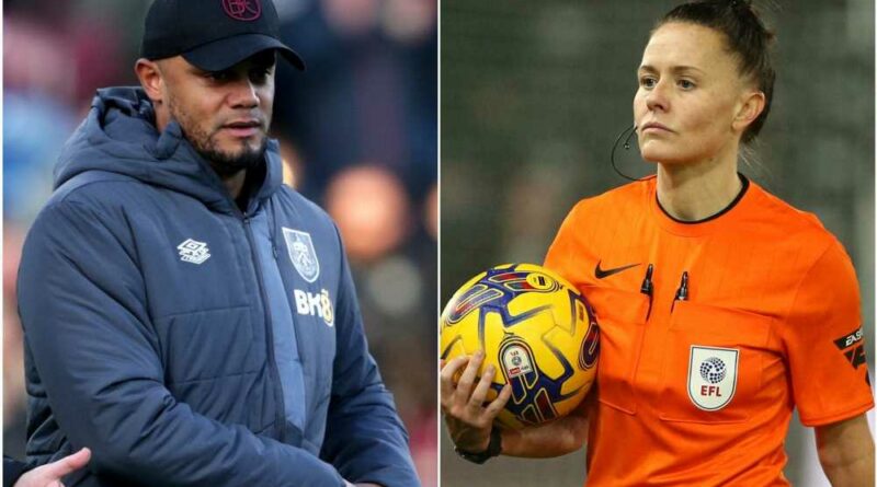 Burnley boss Vincent Kompany welcomes Rebecca Welch appointment for Fulham clash